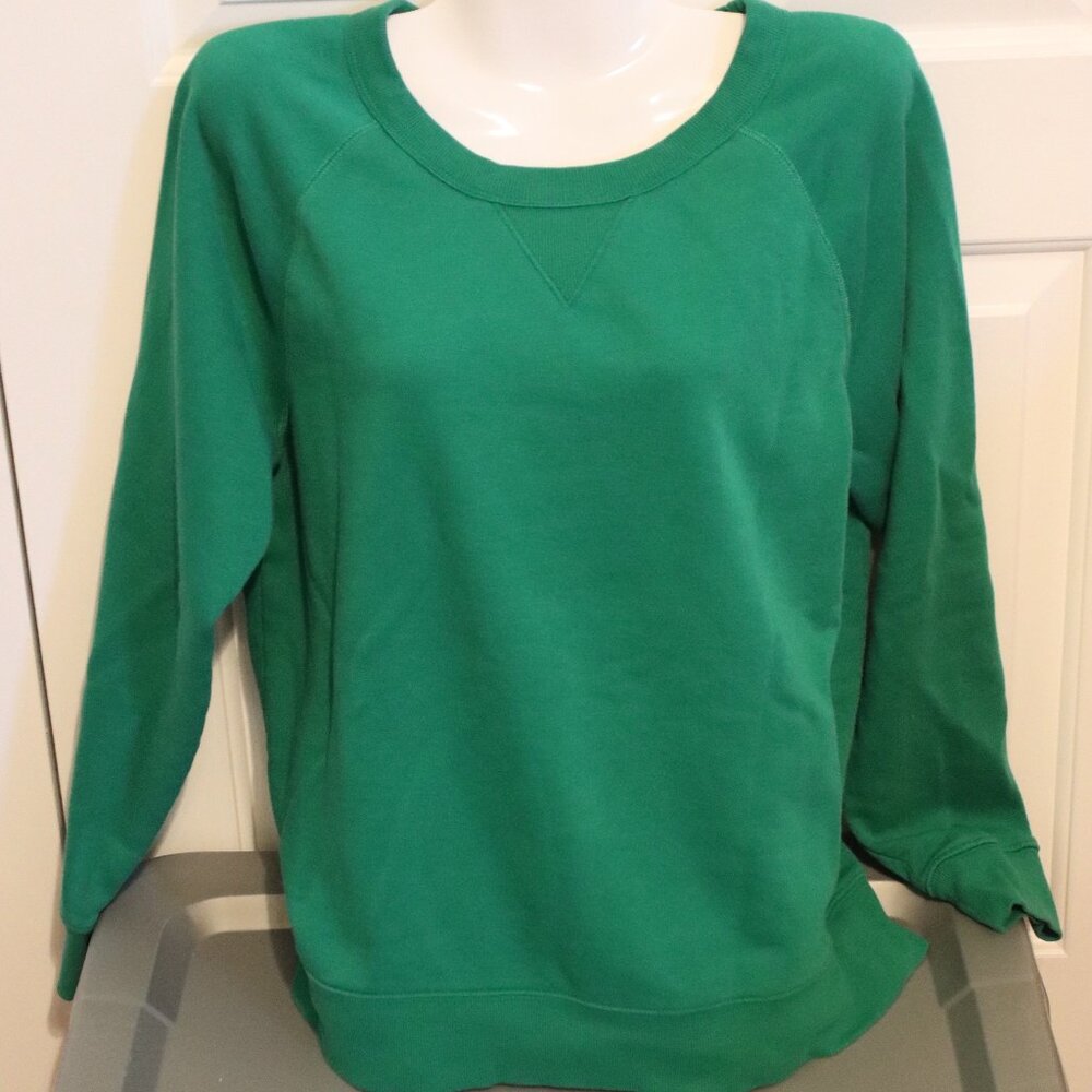 Old Navy Green Good Crew Pullover Long Sleeve Sweatshirt Size Medium Loungewear